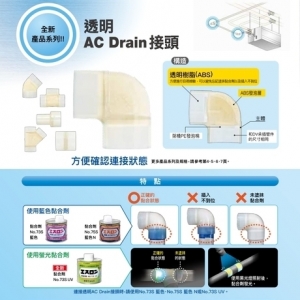 （全新產品系列）透明AC DRAIN接頭
