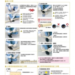 ESLON AC Drain 水管和接頭的施工步驟